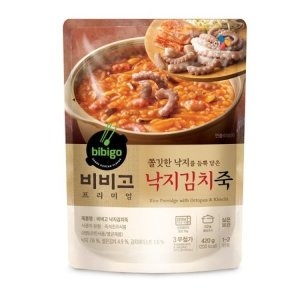 CJ제일제당 비비고 프리미엄 김치낙지죽 420g (3개)_이미지