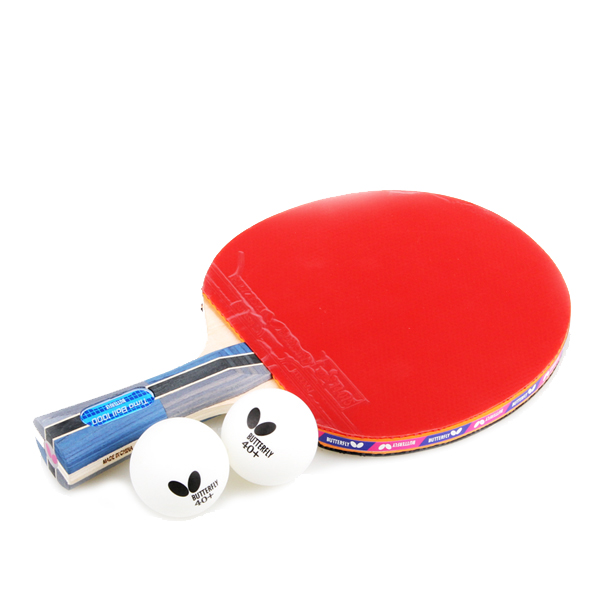 버터플라이 TIMO BOLL 1000 쉐이크핸드 탁구 라켓 + 공 2p_이미지