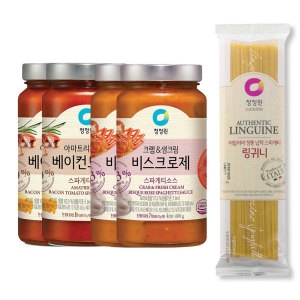 청정원 스파게티소스 로제 600g 2개 + 베이컨 토마토 600g 2개 +증정_이미지