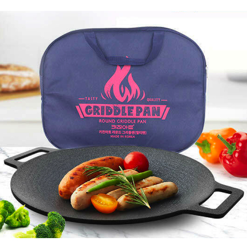 키친아트 라운드 가마 그리들팬 + 가방 (29cm)_이미지