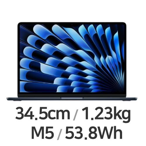 APPLE 맥북에어13 M5 10코어 CPU, 10코어 GPU 블루 (램24GB, SSD 1TB)