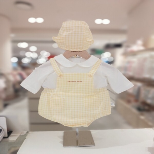 중동텍스타일 오가닉맘 로티칠부바디수트세트 바디수트+모자+면상의 MLSPQS0222