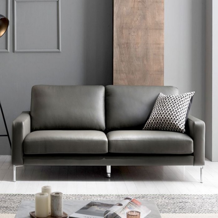 자코모 모네 슈렁큰 천연가죽 소파 3인용