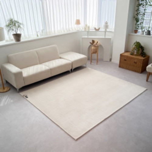 북유럽풍 모던 베이지 전기 카페트매트