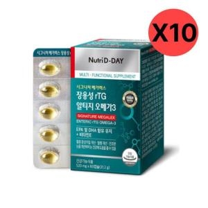 뉴트리디데이 장용성 rTG 알티지 오메가3 메가렉스 60캡슐 (10개)_이미지