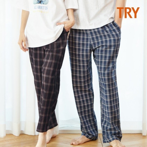 TRY 공용 코튼 플란넬 9부 팬츠_이미지