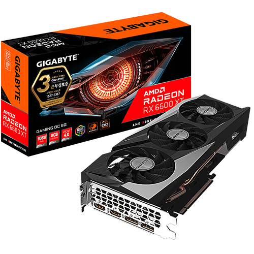 GIGABYTE 라데온 RX 6600 XT GAMING OC D6 8GB 제이씨현