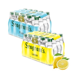코카콜라음료 씨그램 라벨프리 플레인 450ml 20개 + 씨그램 라벨프리 레몬 450ml 20개_이미지