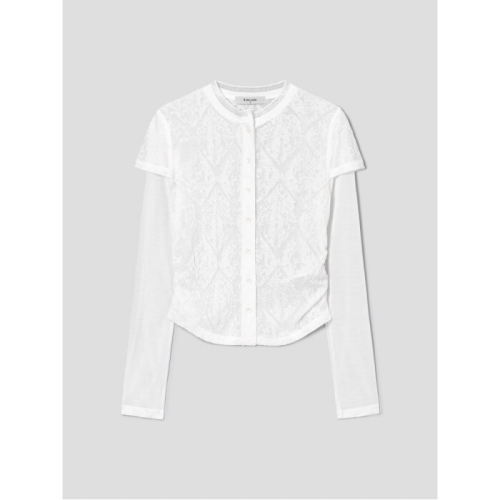 에잇세컨즈 자카드 레이어드 저지탑 아이보리 356341SM70_이미지