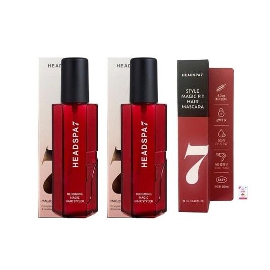 헤드스파7 블루밍매직 헤어 스타일러 60ml 2개+스타일 매직 핏 헤어 마스카라 12ml 3종세트