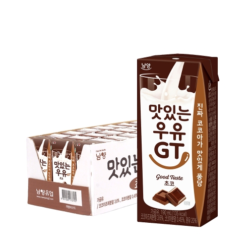 남양유업 맛있는우유 GT 초코 190ml (24개)_이미지