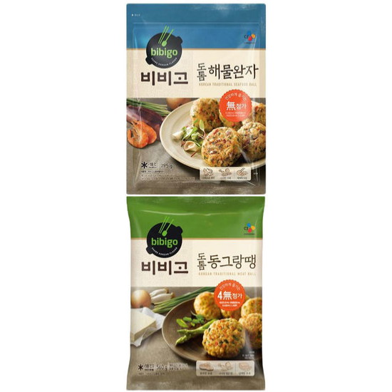 CJ제일제당 비비고 도톰 동그랑땡 560g + 도톰 해물완자 510g (1세트)_이미지