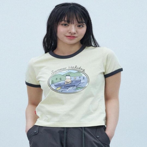 수북즈x꼬모니노즈 여성 W SUMMER HOLIDAY T-SHIRT 3COLOR WN246TETGZ20