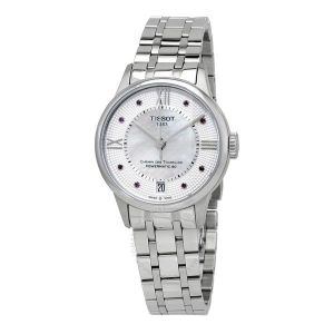 티쏘 T099.207.11.113.00 슈망 데 투렐 화이트 마더 오브 펄 루비 다이얼 여성용