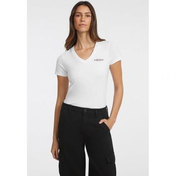 게스 Jeans 진스 콘 스콜로 아 브이 아메리칸 트래디션 기본 티셔츠 화이트 7495458_이미지