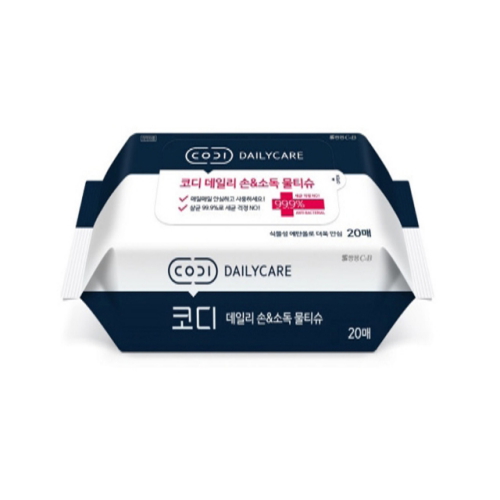 데일리 손앤소독 물티슈 리필형 20매