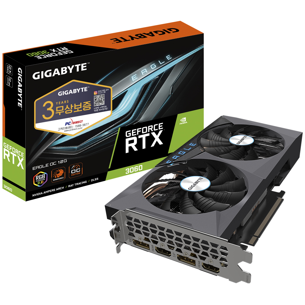 GIGABYTE 지포스 RTX 3060 EAGLE OC D6 12GB 피씨디렉트_이미지