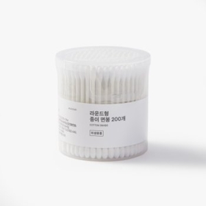 JAJU 라운드형 종이 면봉 200개_이미지