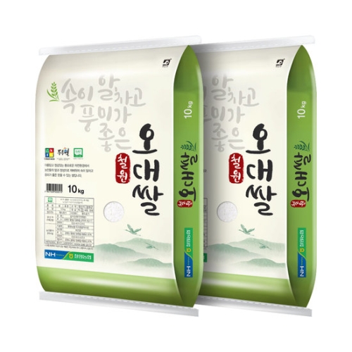 25년 철원농협 철원오대쌀 상등급 10kg+10kg