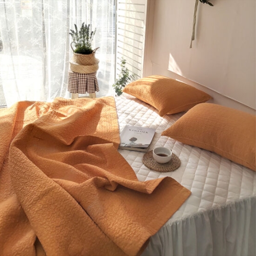 룸마이룸 피넛 순면 피그먼트 이불겸패드 (2장, 퀸 Q)_이미지