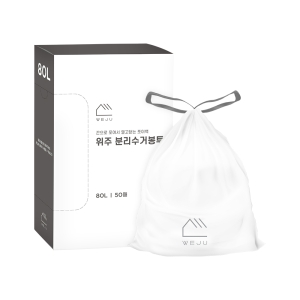 홈마스터 끈으로 조이는 쪼이백 분리수거 비닐봉투 50p 80L 1개_이미지