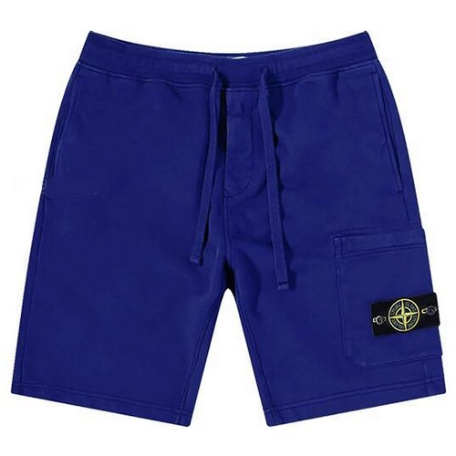 스톤아일랜드 와펜 코튼 버뮤다 반바지 761564651 (V0022, 네이비)