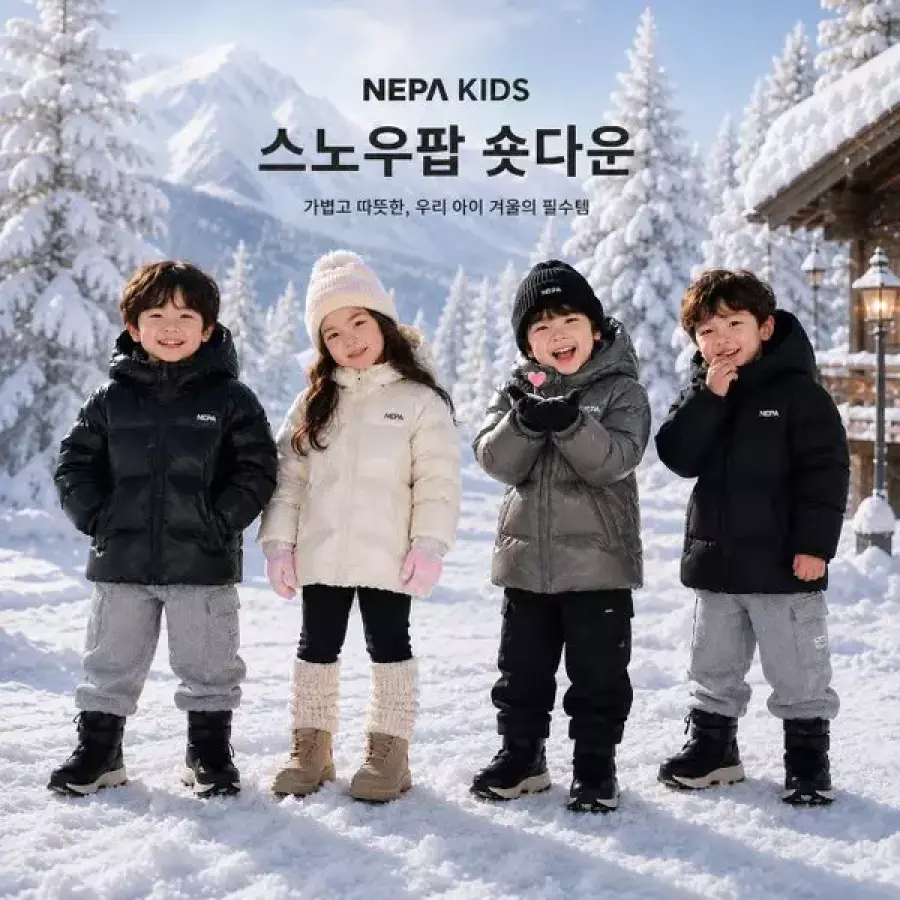 네파 네파키즈 아동 스노우팝 숏다운 KMF2051