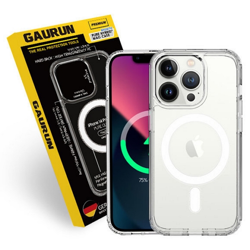 가우런 아이폰14 프로 맥스 맥세이프 마그네틱 퓨어 하이브리드 케이스_이미지