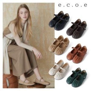 에코에 양가죽 셔링 메리제인 컴포트화