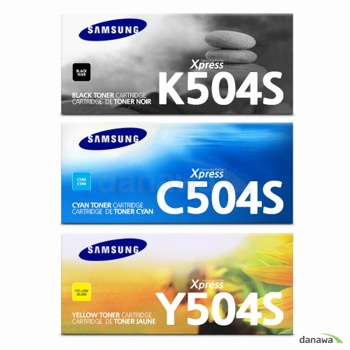 삼성전자 정품 CLT-K504S, CLT-C504S, CLT-Y504S 3색 세트_이미지