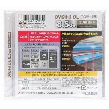 미쓰비시 DVD+R DL 8.5GB 2.4x 쥬얼 1장_이미지