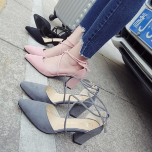 [불명] W52B788  핑크ㅡ240mm  여성 앵클 스트렙 예쁜 하이힐 연말 연시 모임 파티_이미지