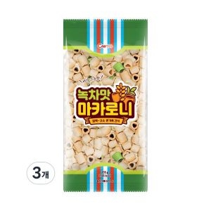 청우 녹차맛 마카로니 과자 155g 15개_이미지
