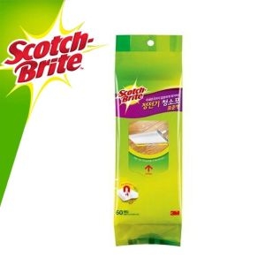 올터치 스카치 브라이트 막대걸레 포 정전기 60매 리필 표준형 청소 더블액션 물걸레 극세