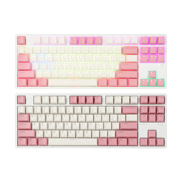 앱코 KN01C 텐키리스 PBT 무접점 키보드 핑크 (45g)_이미지