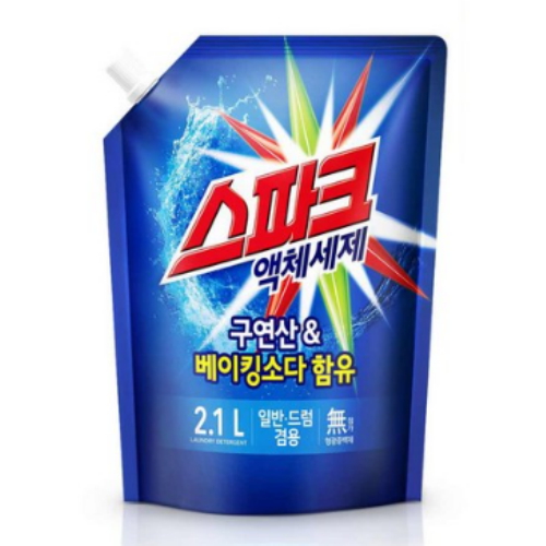 스파크 액체세제 리필 (일반드럼겸용) 2.1L이미지입니다. 누르면 해당 게시물로 새창이동합니다.