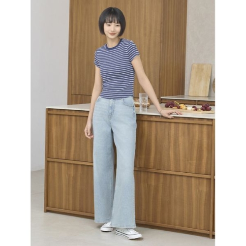 탑텐 여성 세미와이드 데님 MSG5DP2906_이미지