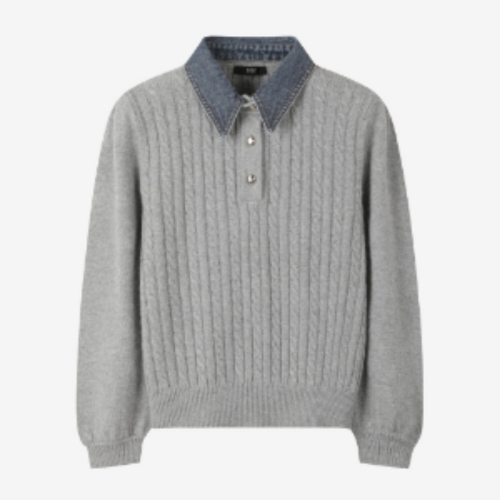 대현 ZOOC 데님 카라 앙고라 니트 풀오버 Z254KSK036