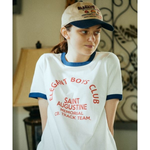 곤니치와봉쥬르 엘레강트 링거 티 화이트/레드 1911561