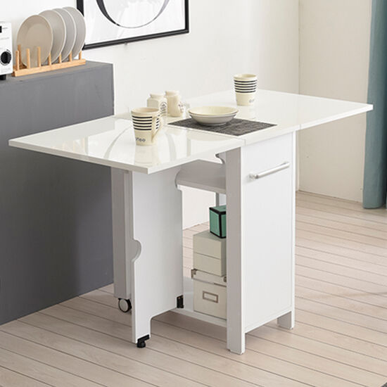 유캐슬 유씨엠 코코레인 하이그로시 접이식 확장형 식탁 600