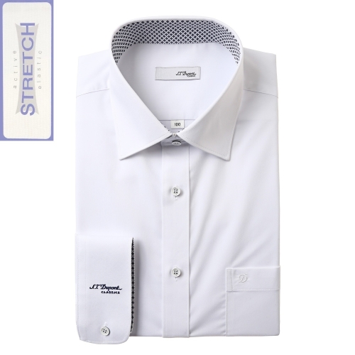 ST듀퐁 Y SE5SM12LS902SWH 일반핏 화이트 긴소매 셔츠