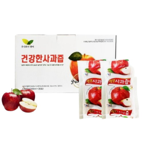 NC생활건강 황제의아침 건강한사과즙 100ml 30포 (2개)_이미지