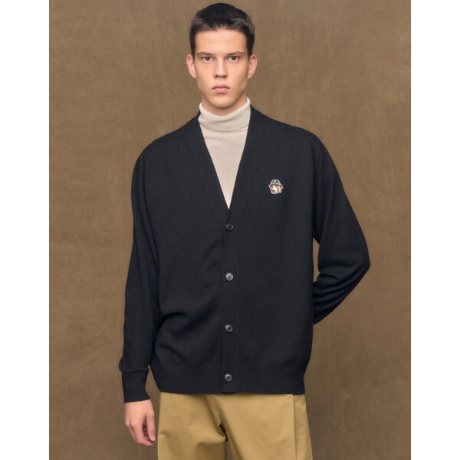 헤지스 피즈 울 캐시 혼방 가디건 SPSW3F103BK