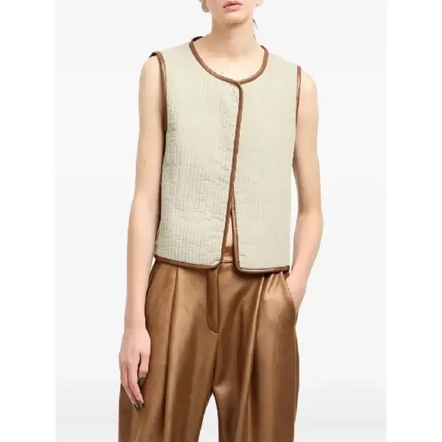 조르지오아르마니 퀼팅 실크 베스트 GW001804TE10814 T