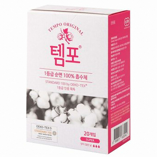 템포 오리지널 슈퍼 20개 (4팩(80개))_이미지