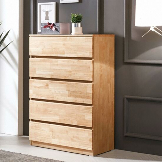 팀버스리빙 속깊은 러버 원목 광폭 5단 서랍장 800