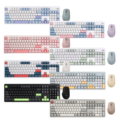 지클릭커 오피스프로 WMK529 사일런스 M 무소음 무선 키보드 마우스 세트 (Gundam)_이미지