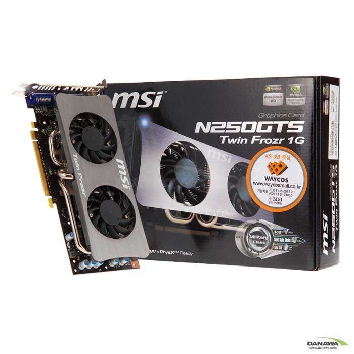 MSI ������ GTS250 N250GTS O.C 1GB Twin Frozr �����ڽ�