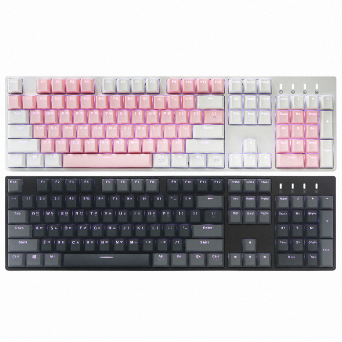 앱코 HACKER K3000 PBT 스페셜 축교환 (화이트, 갈축)_이미지