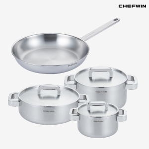 쉐프윈 316스텐 통5중 4종 (양수16,20,24+전골24)